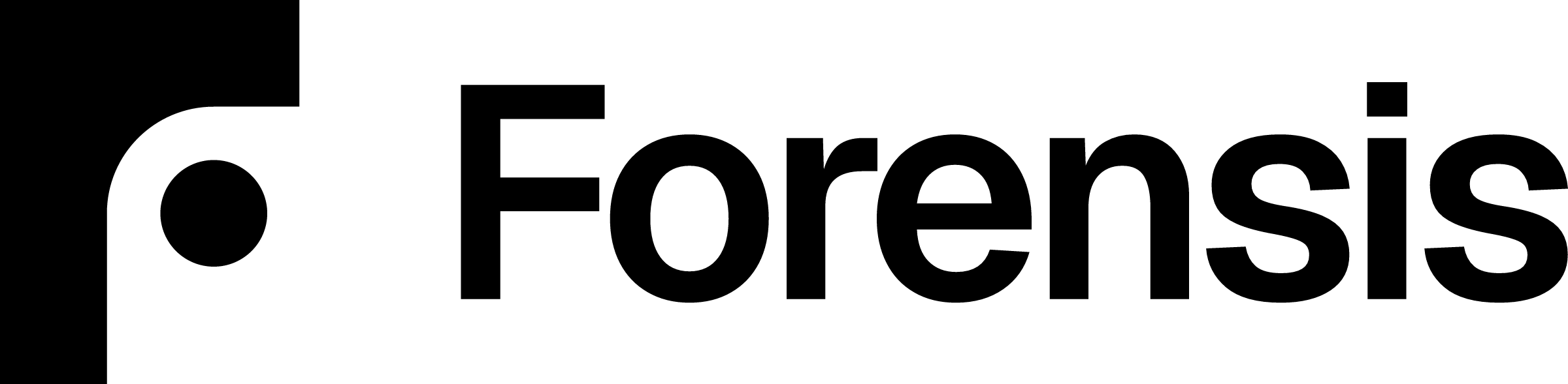 Forensis, logotipo negro
