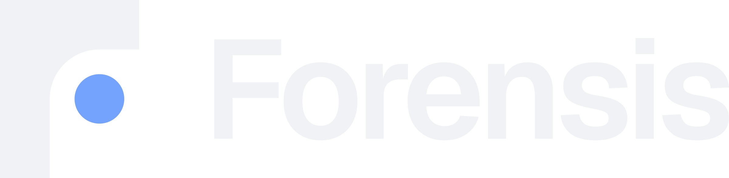 Forensis, logotipo negativo